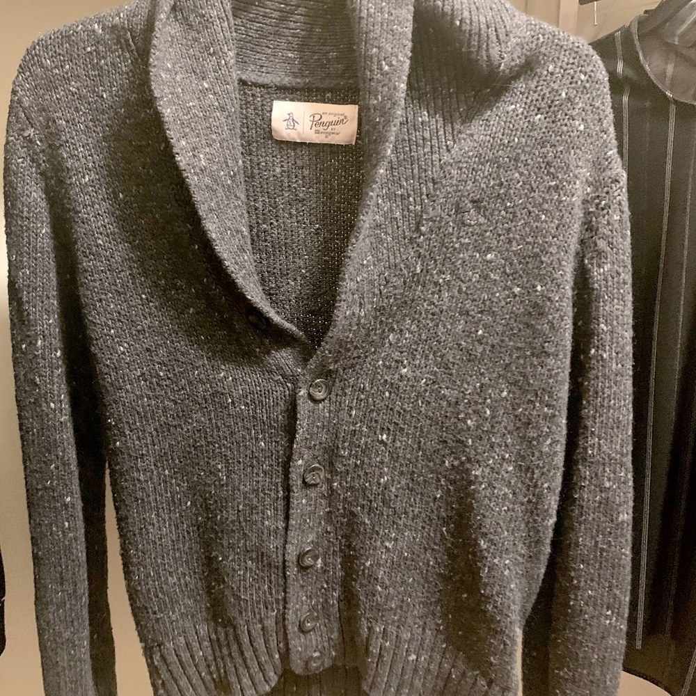 Penguin Heather Grey Cardigan
